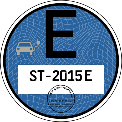 E-Distintivo alemán (Distintivo para vehículos eléctricos)